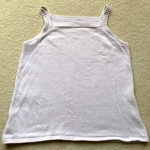 LOFT ivory sweaterknit tank